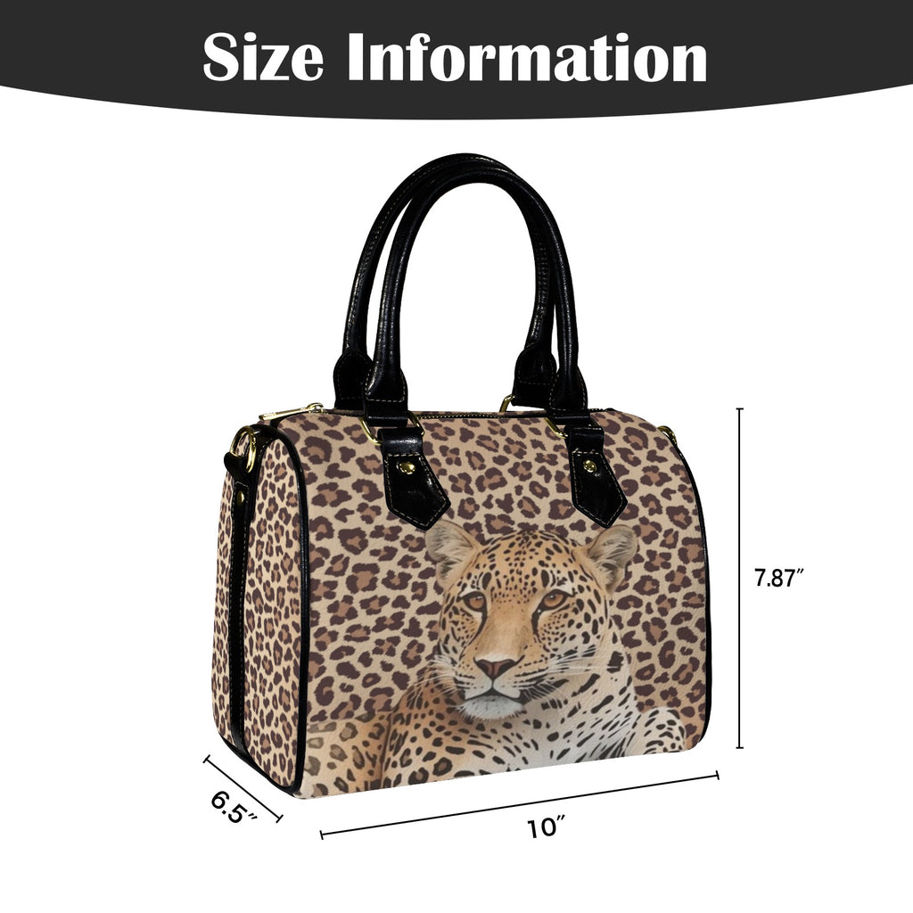 Leopard Lore - Up-close  Handbag - Vegan Leather - Back Alley Exclusive
