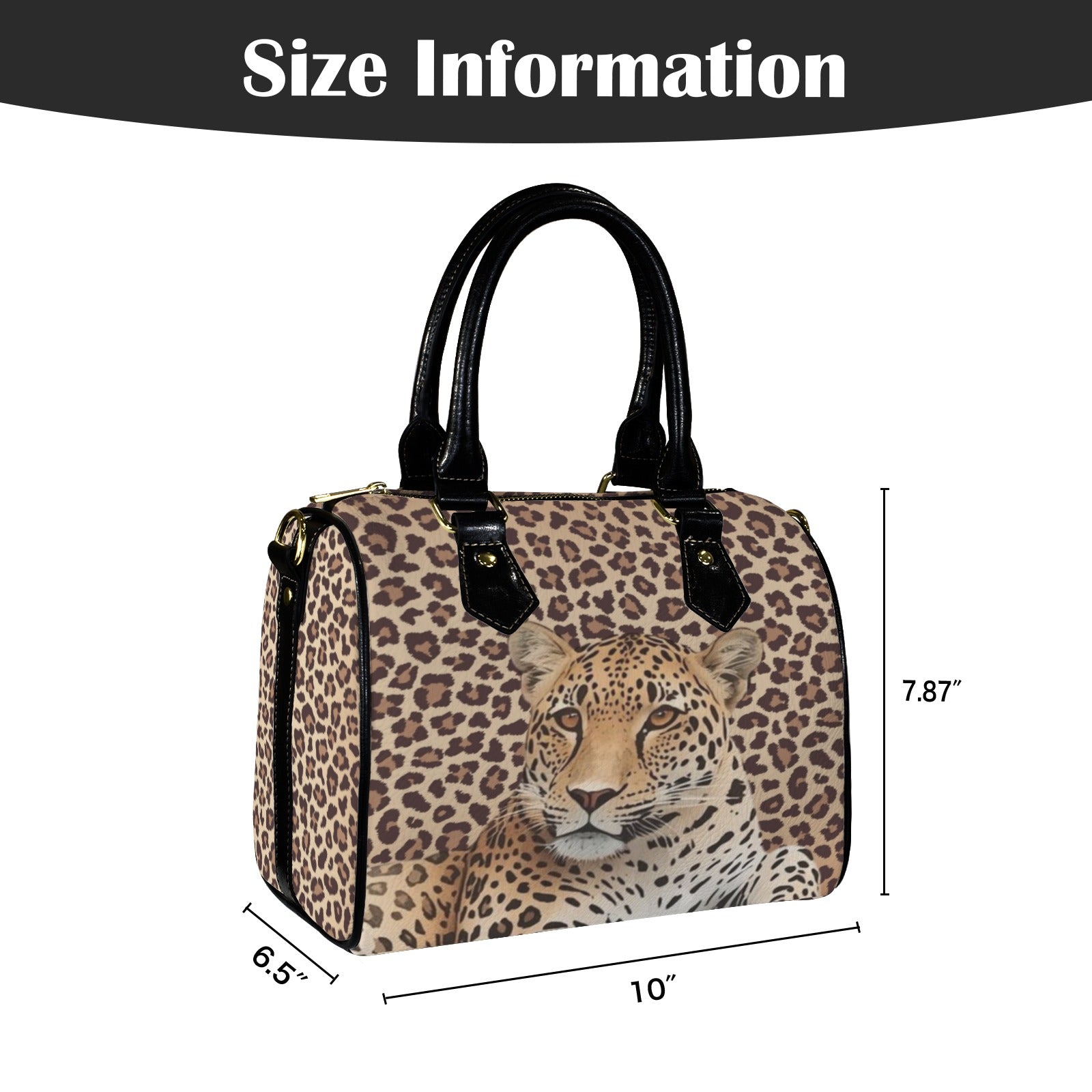 Leopard Lore - Up-close  Handbag - Vegan Leather - Back Alley Exclusive