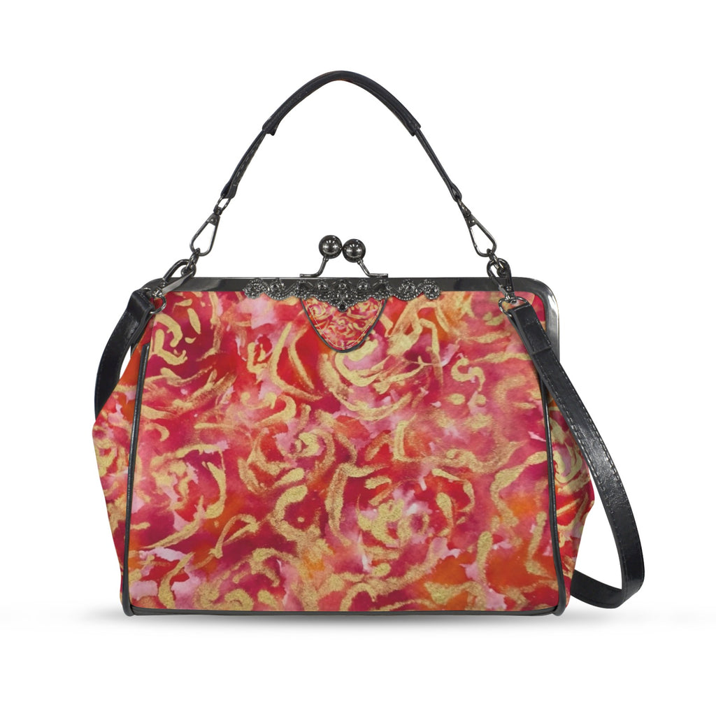 Red Roses Kisslock Crossbody Bag — Back Alley Exclusive