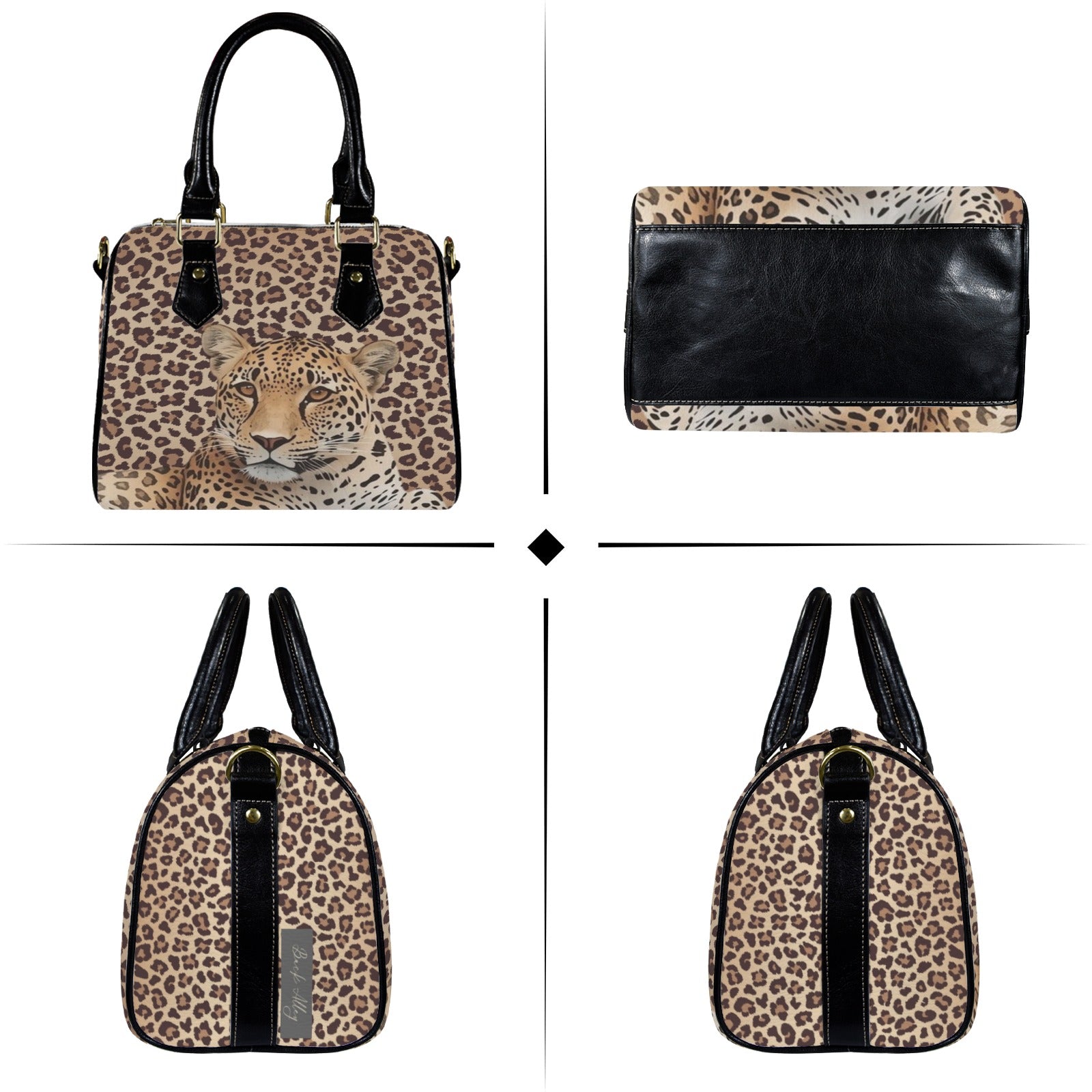 Leopard Lore - Up-close  Handbag - Vegan Leather - Back Alley Exclusive
