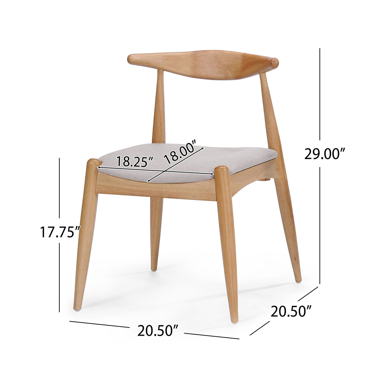 Elegant Dining Chairs With Ergonomic Backrest & Comfort Cushions (Set of 2)