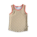 Kids' Bamboo Racerback Tank | Blue Checkers