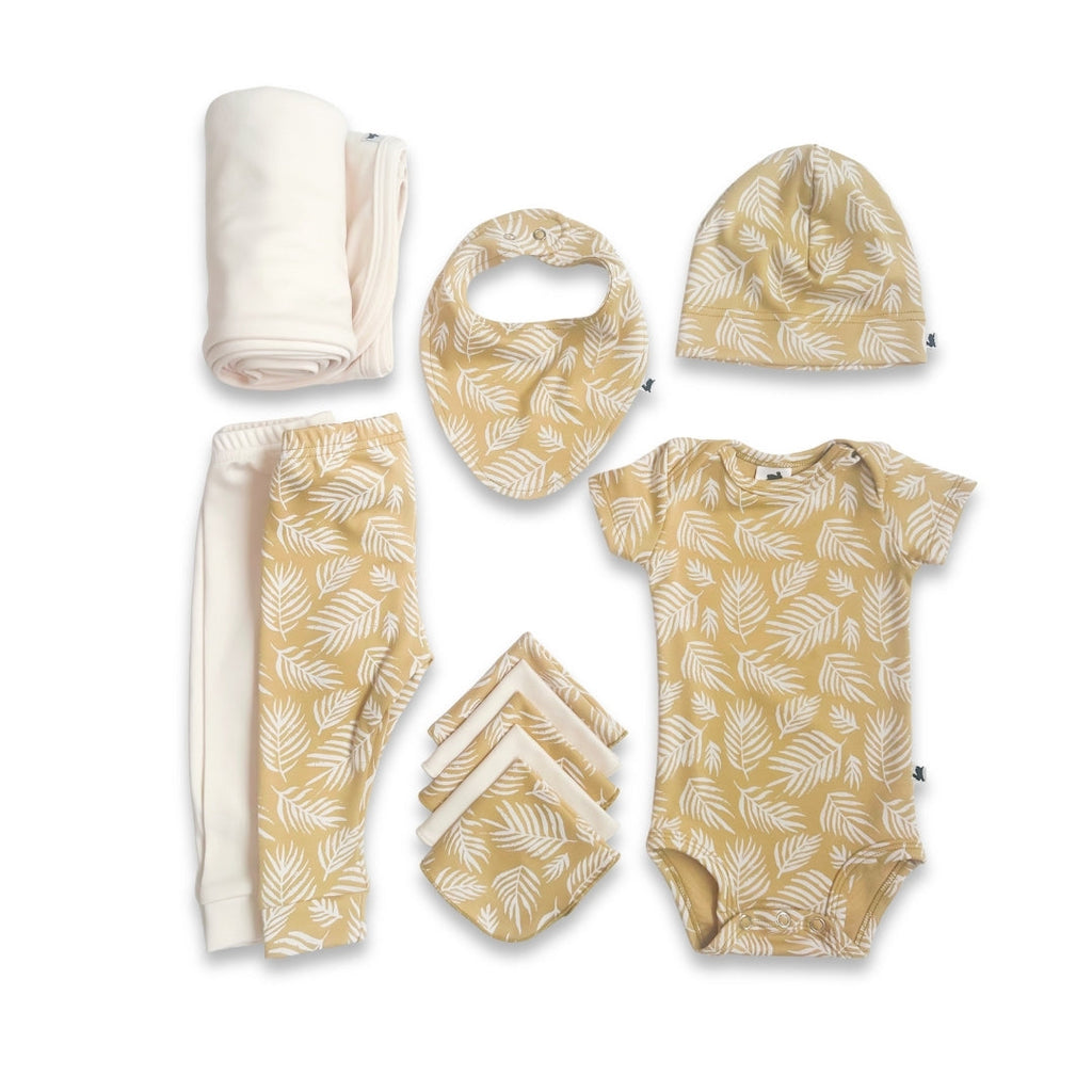 Bamboo Baby Capsule Gift Box | Palm Fronds & Cream