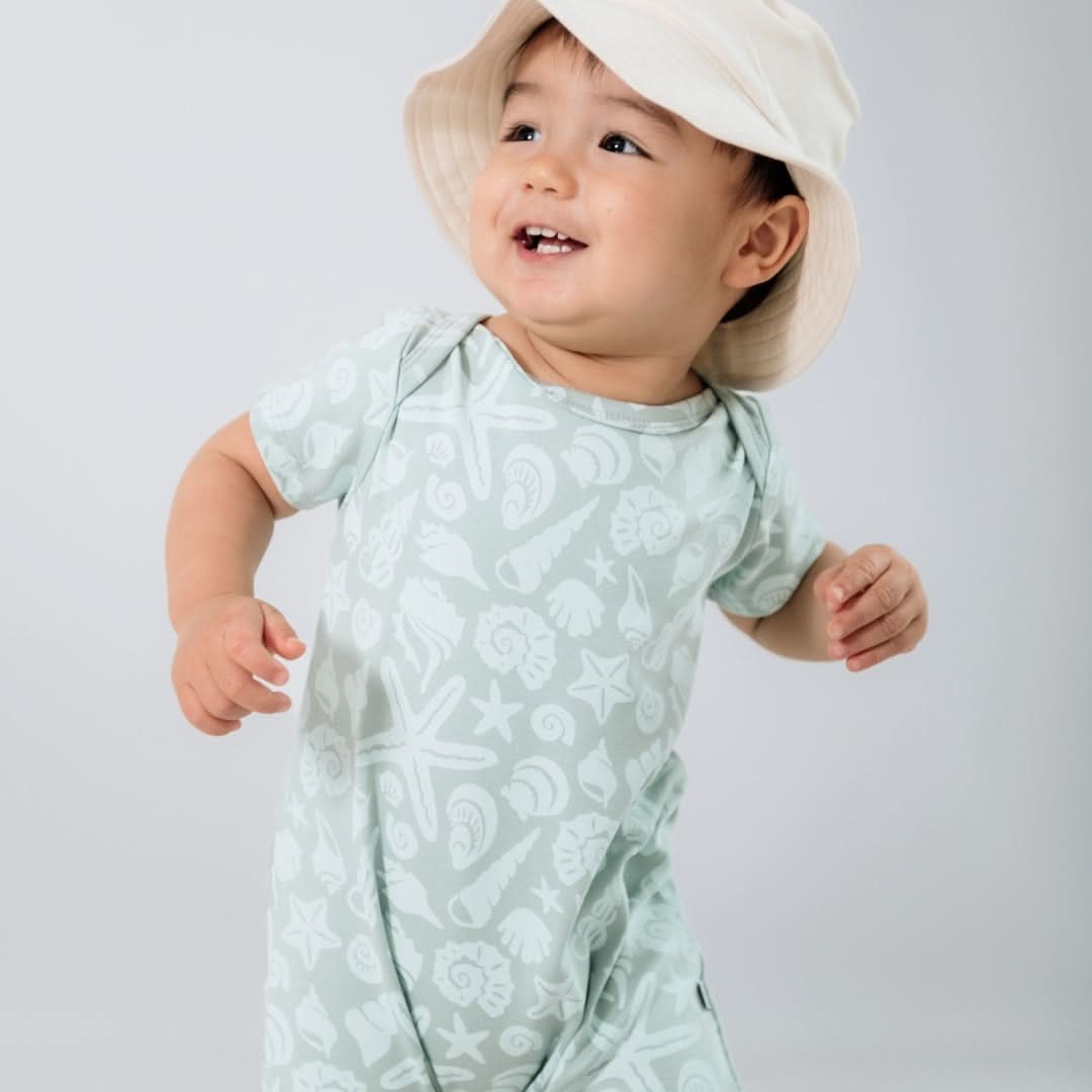 Baby Bamboo Shorts Romper | Coastal Keepsakes