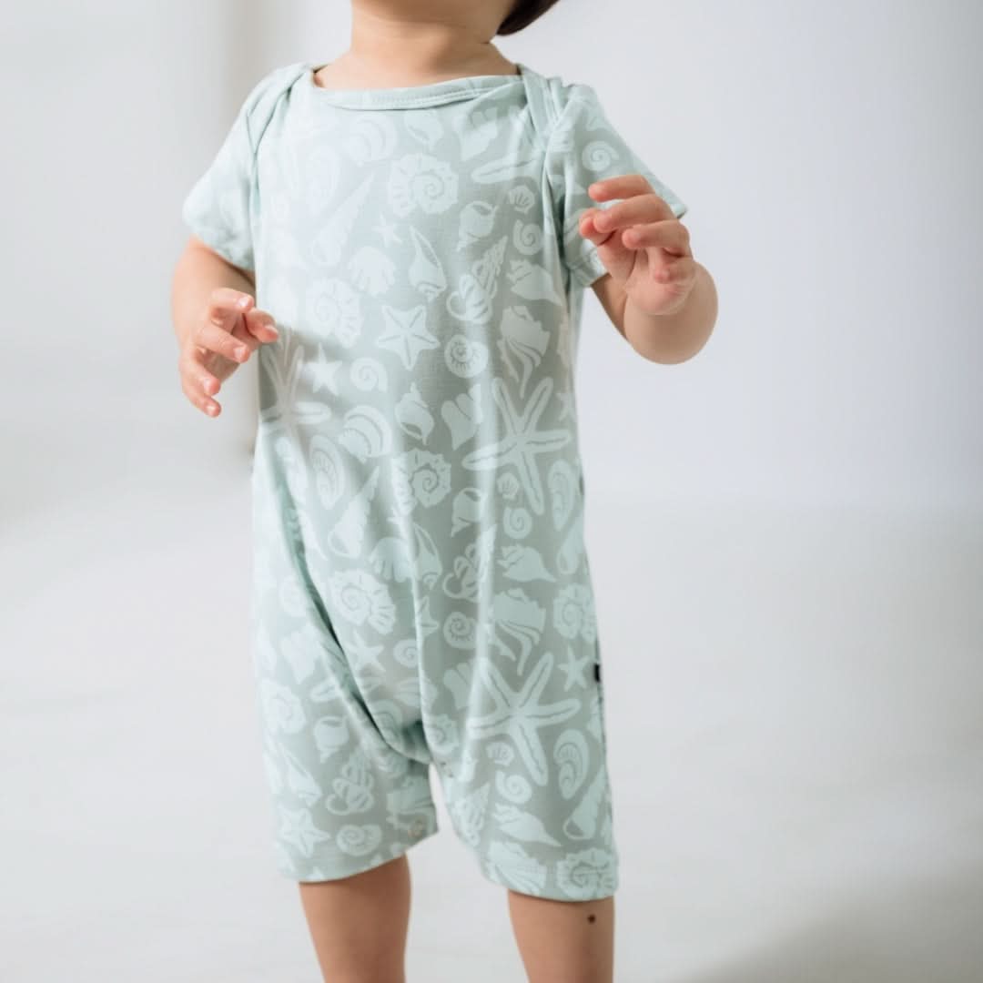 Baby Bamboo Shorts Romper | Coastal Keepsakes