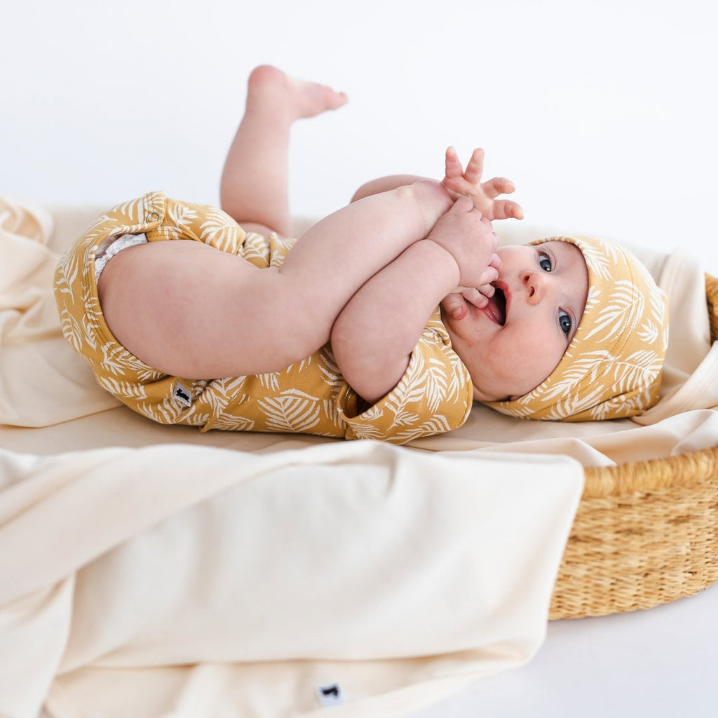 Bamboo Baby Capsule Gift Box | Palm Fronds & Cream