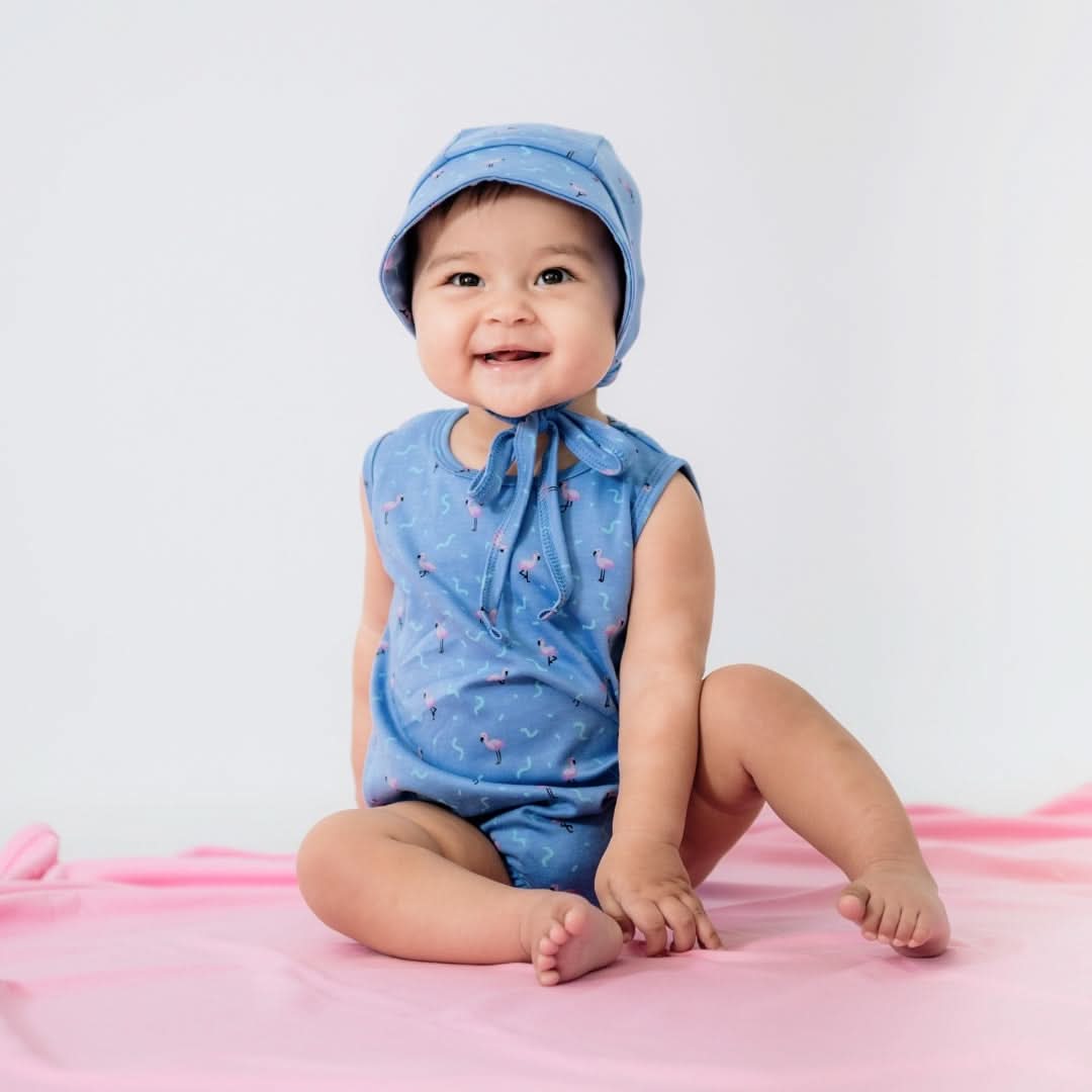 Baby/Kids' Bamboo Tank Romper With Snaps | Flamingo Fête
