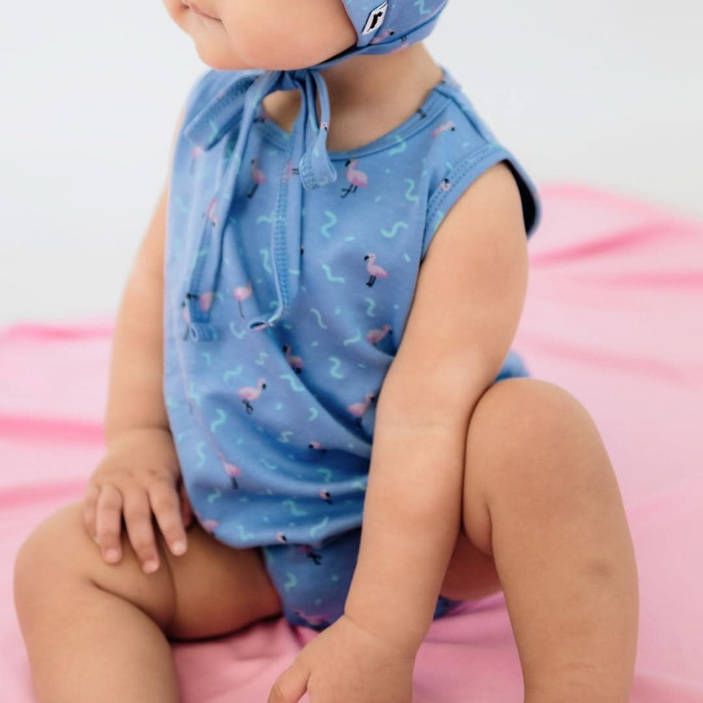 Baby/Kids' Bamboo Tank Romper With Snaps | Flamingo Fête