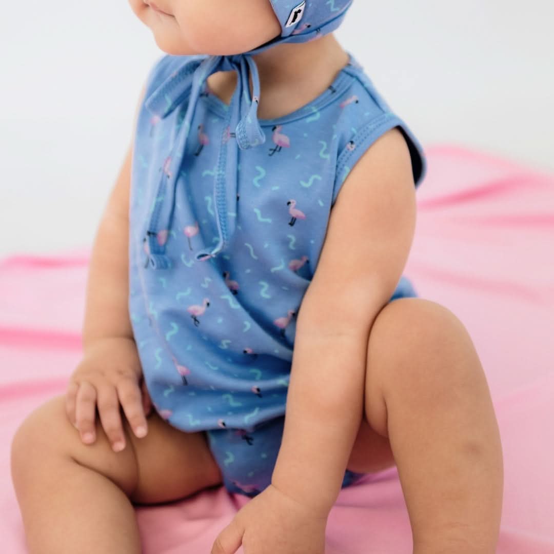 Baby/Kids' Bamboo Tank Romper With Snaps | Flamingo Fête