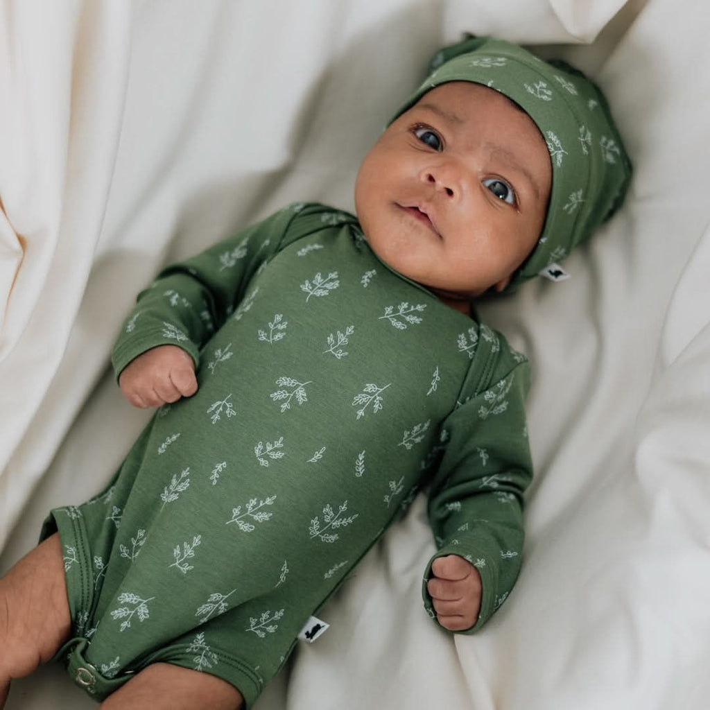 Baby Long-Sleeve Bamboo Bodysuit | Strawberry Patch