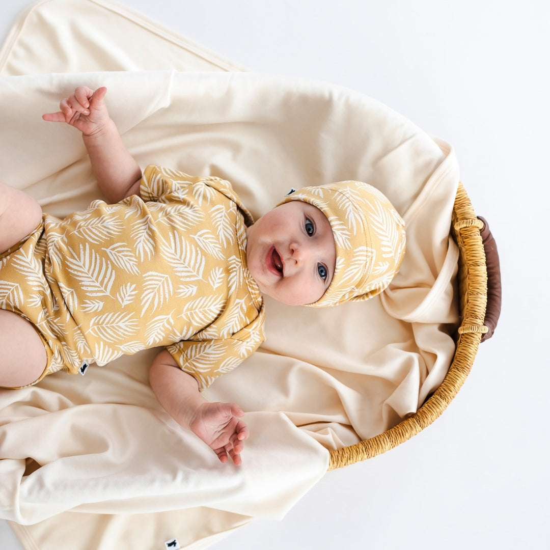 Bamboo Baby Capsule Gift Box | Palm Fronds & Cream