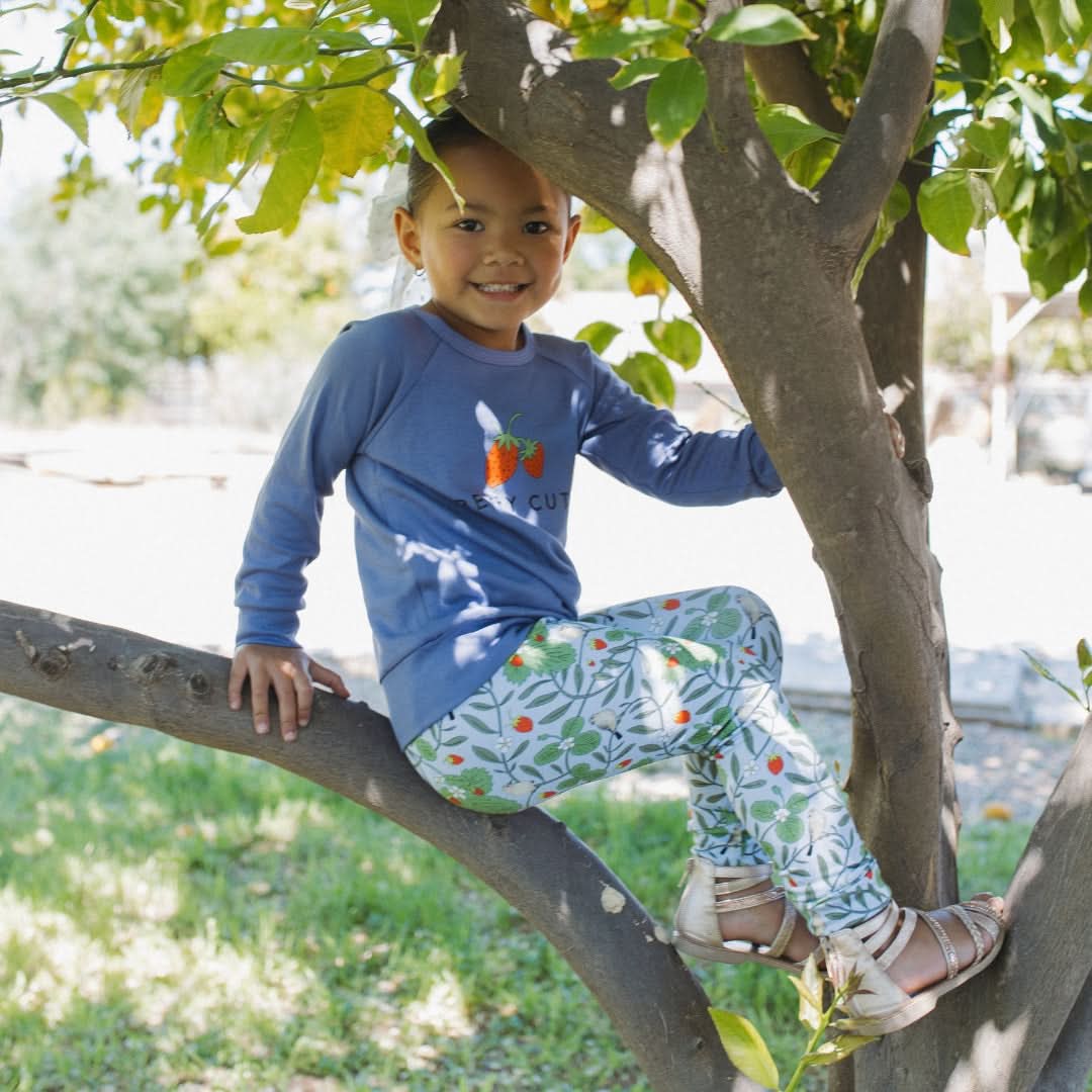 Baby/Kids' Graphic Bamboo Raglan Sleeve Pullover | Adventures Begin In My Own Backyard In Charcoal