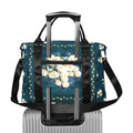 Floribunda and Indigo- Small Travel Trolley / Duffle Bag - Back Alley Exclusive