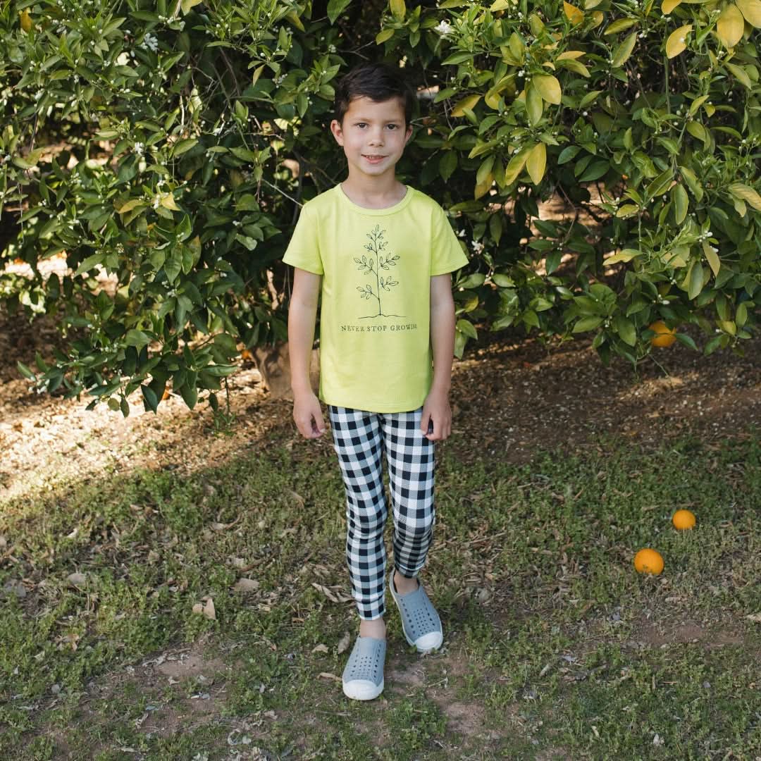 Baby/Kids Graphic Bamboo T-Shirt | Never Stop Growing In Fresh Clover