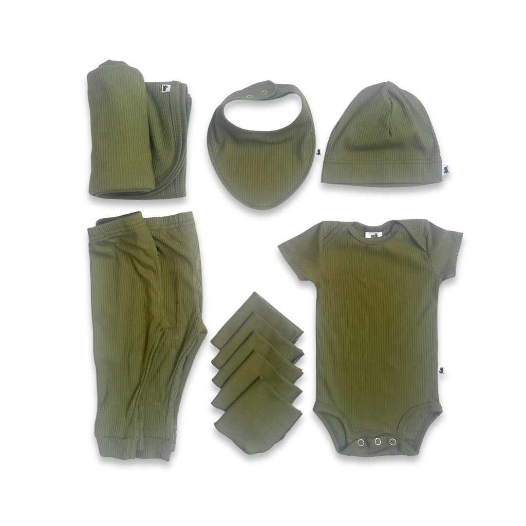 Bamboo Baby Capsule Gift Box | Olive Rib
