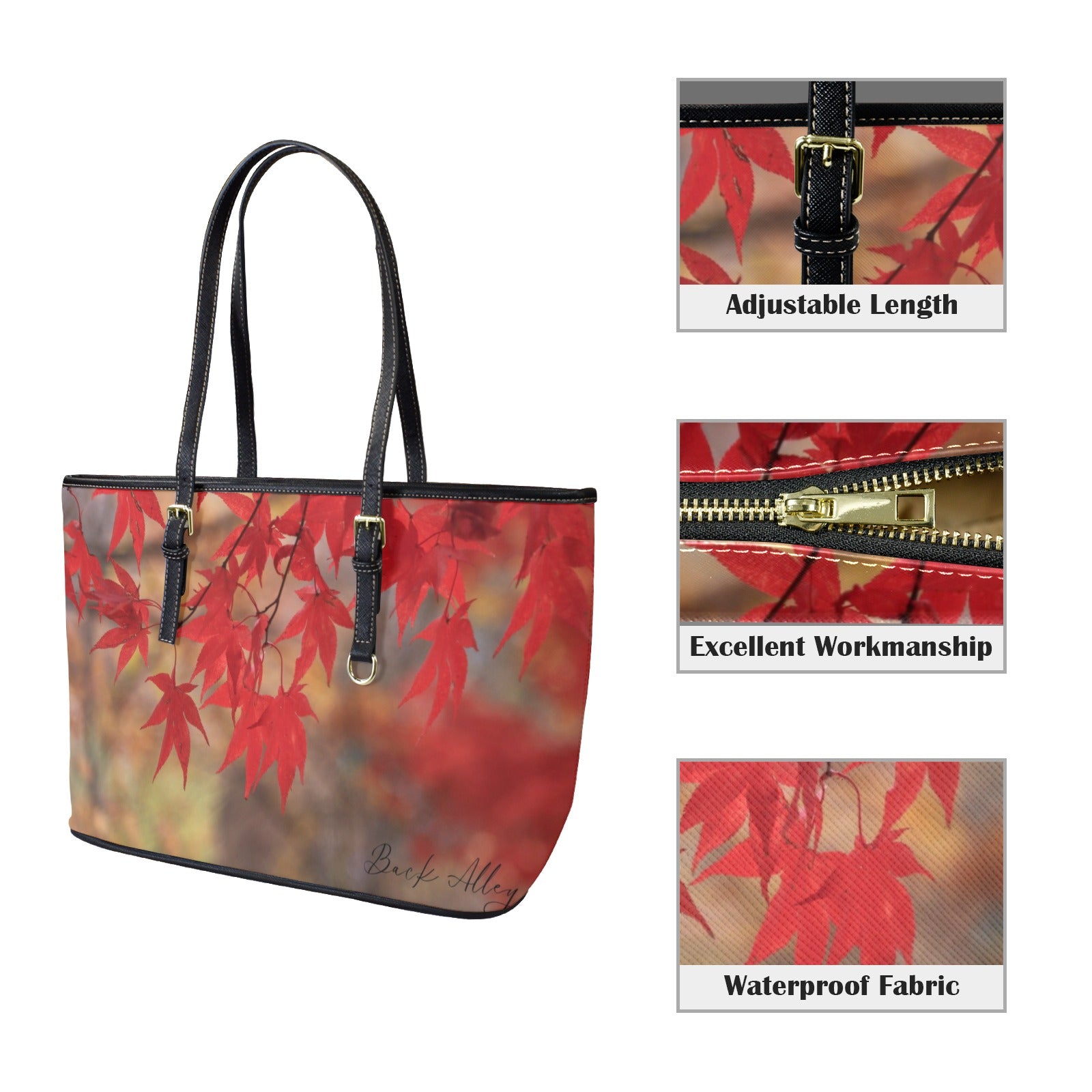 "Kyoto" Large Tote Bag - Vegan Leather