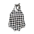 Baby/Kids' Bamboo Halter Romper | Bison Plaid