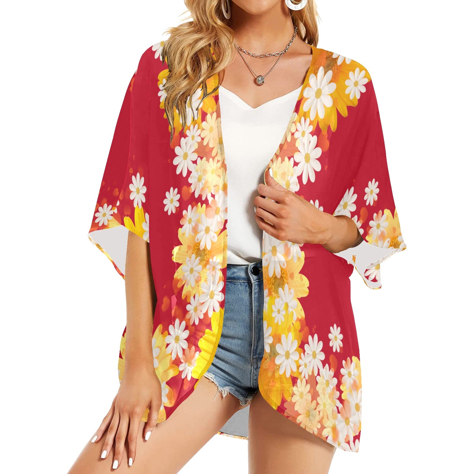 Hearts and Daisies Ruana - Design Exclusive to Back Alley