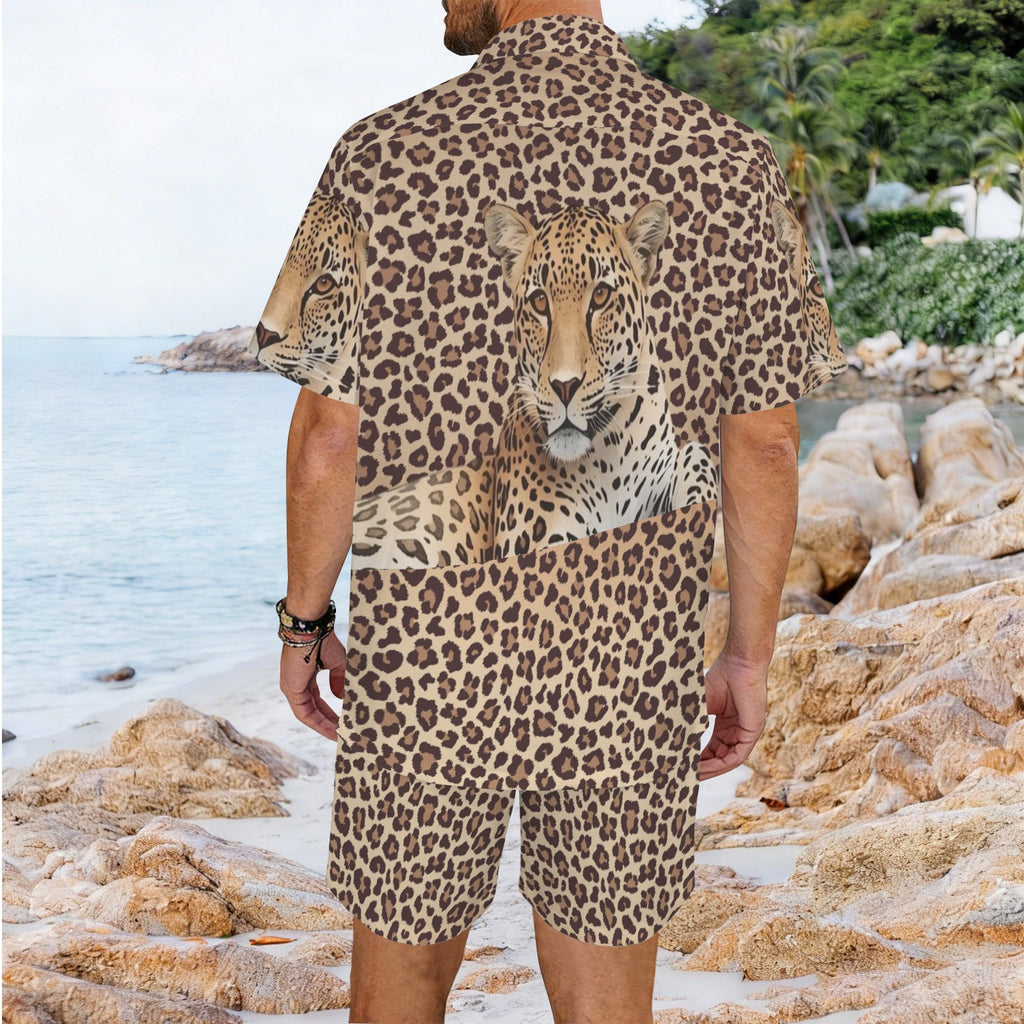 Leopard Lore Hawaiian Shirt and Shorts Set — Back Alley Exclusive