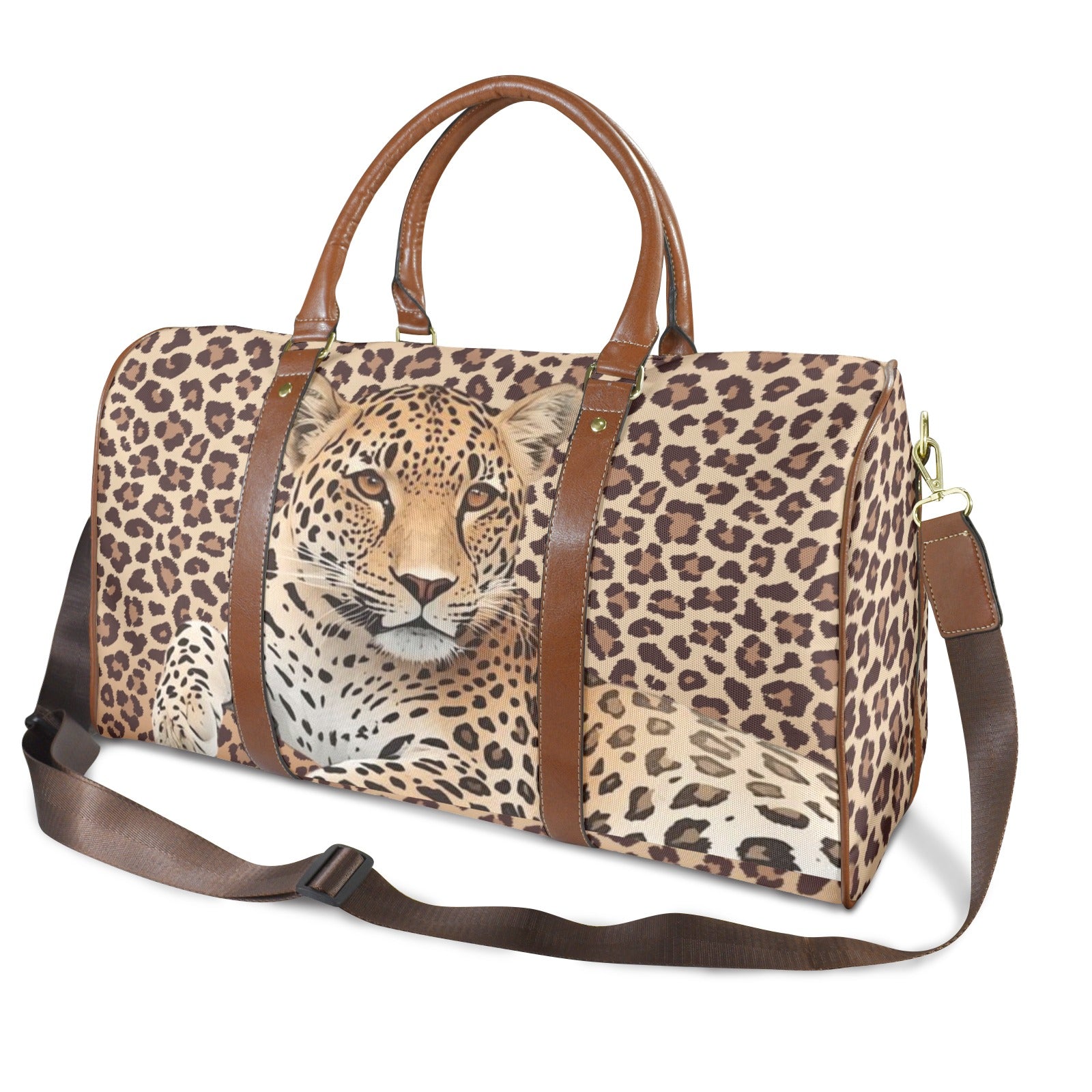 Leopard Lore -Upclose - Large Travel Bag - Exclusive Design