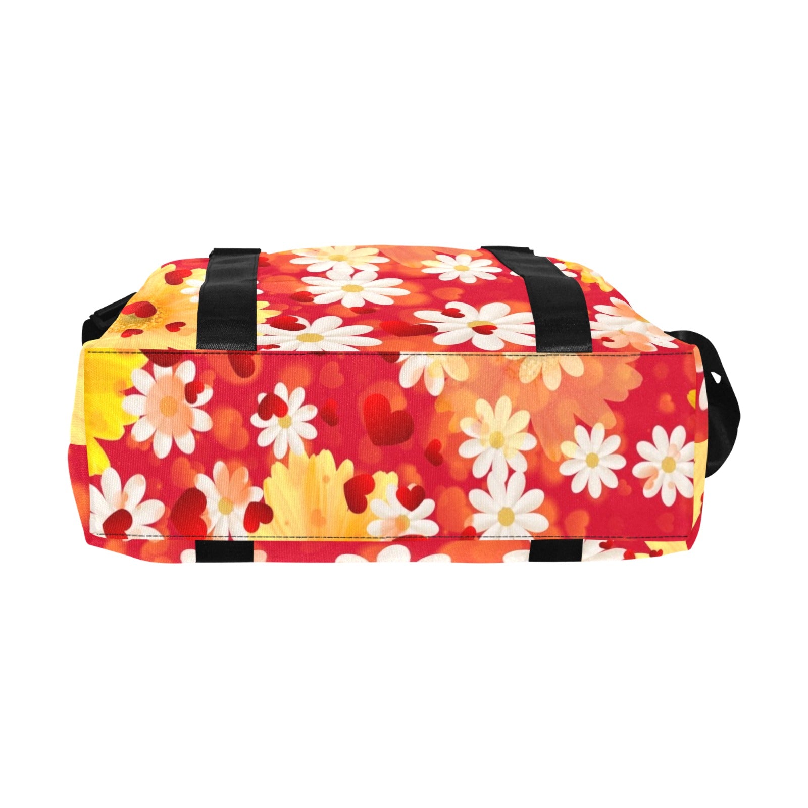 Hearts and Daisies Smaller Duffle Travel Bag — Back Alley Exclusive
