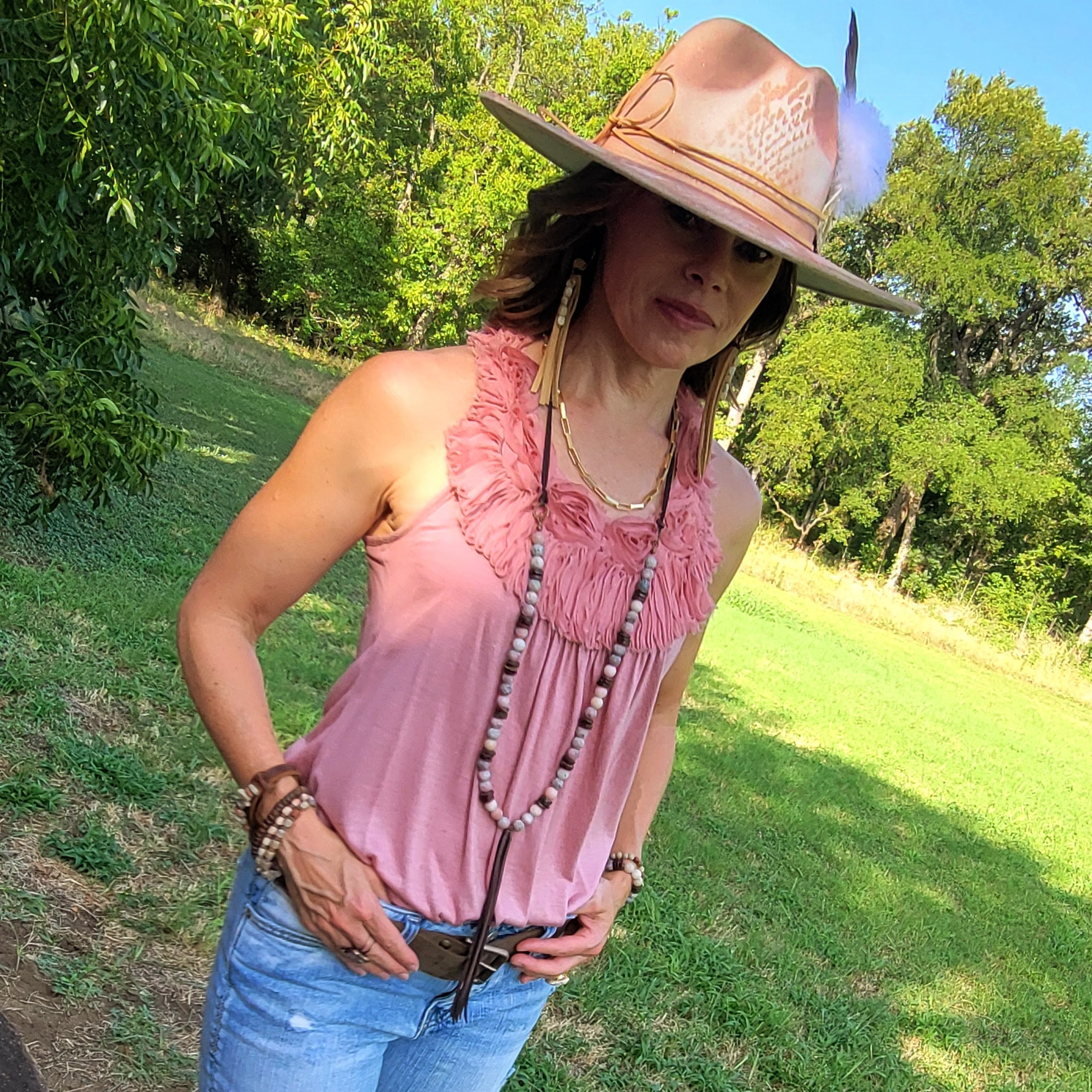 Brown Distressed Leather Belt 908x