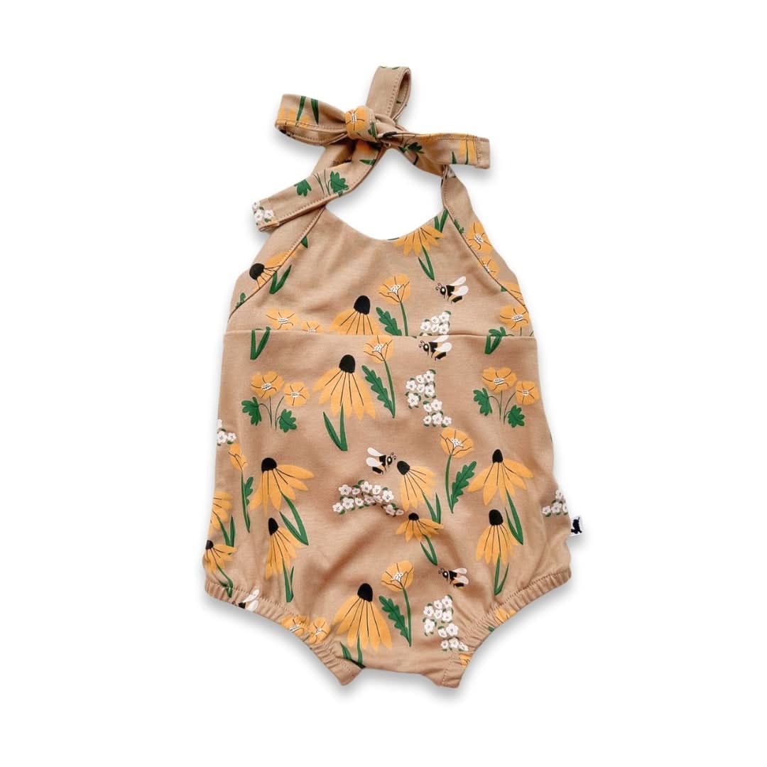 Baby/Kids' Bamboo Halter Romper | Bumblebee Meadow