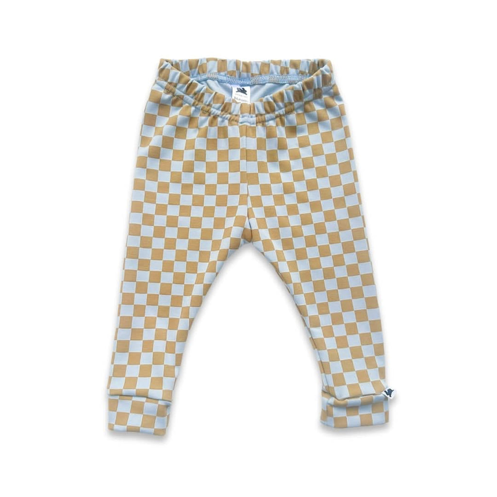 Baby Bamboo Leggings | Blue Checkers