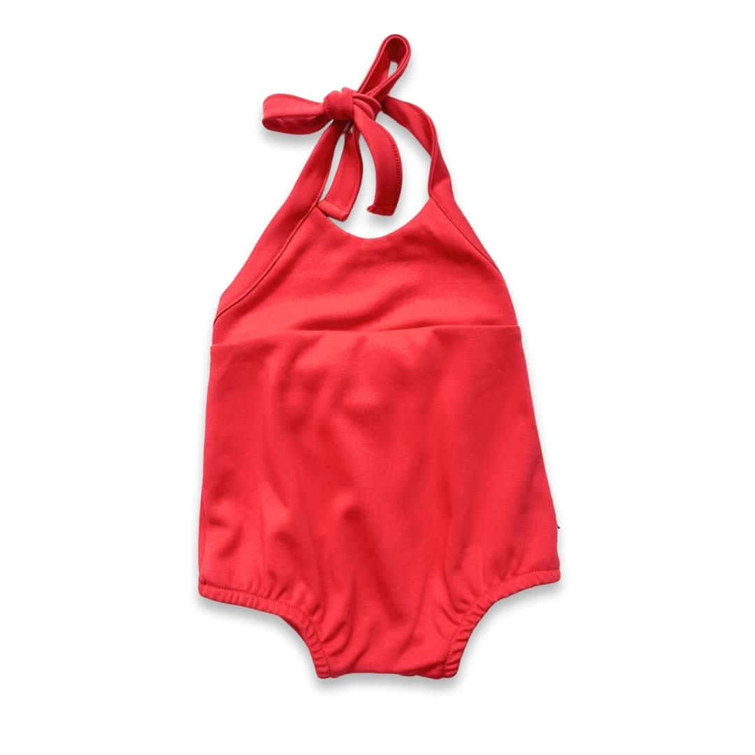 Baby/Kids' Bamboo Halter Romper | Berry