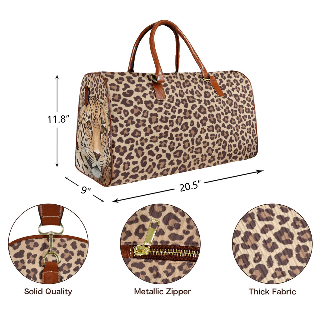 Leopard Lore Large Travel Bag - Hidden Portrait - Back Alley Exclusive