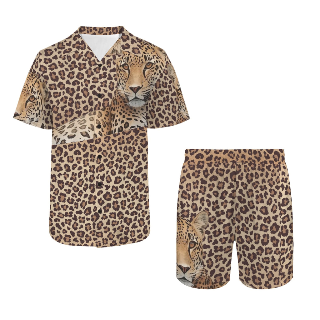 Leopard Lore Hawaiian Shirt and Shorts Set — Back Alley Exclusive