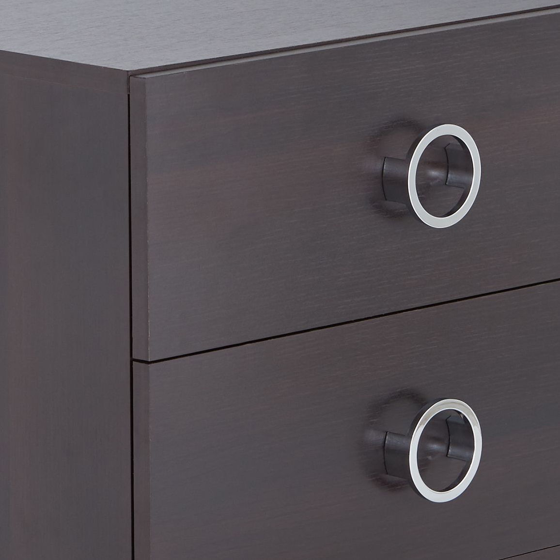 Espresso Wood Accent Nightstand with Storage Drawers - Dark Brown