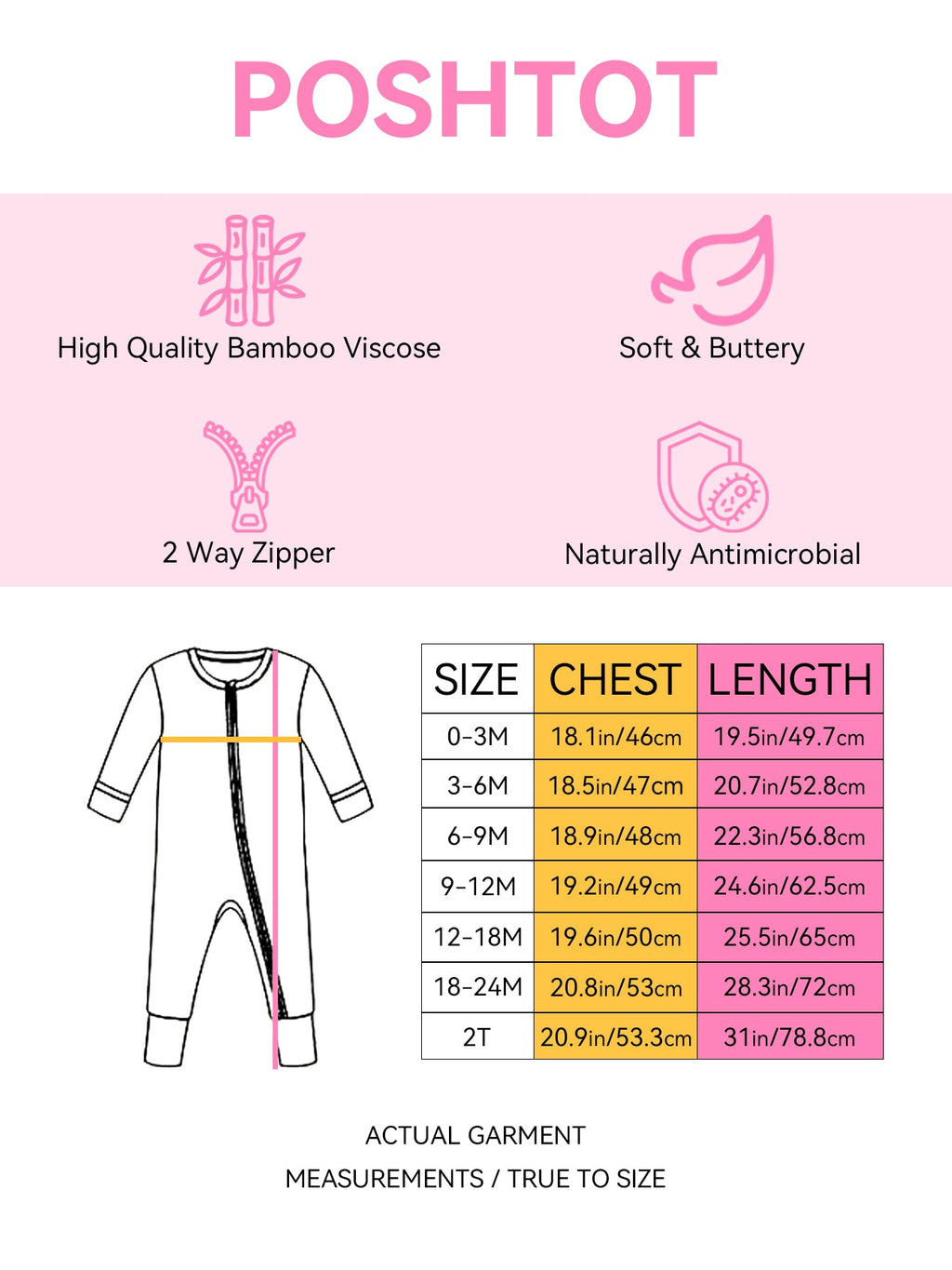 PoshTOT Sanrio Hello Kitty Bamboo Baby Convertible Zippy Romper