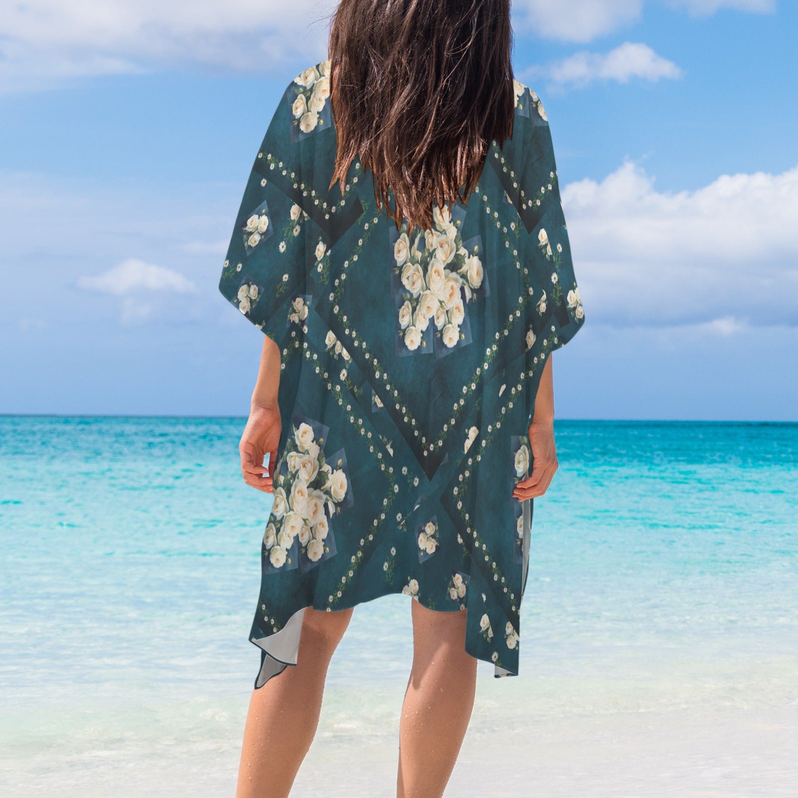 Cream Roses Daisy Chain Kimono — Back Alley Exclusive