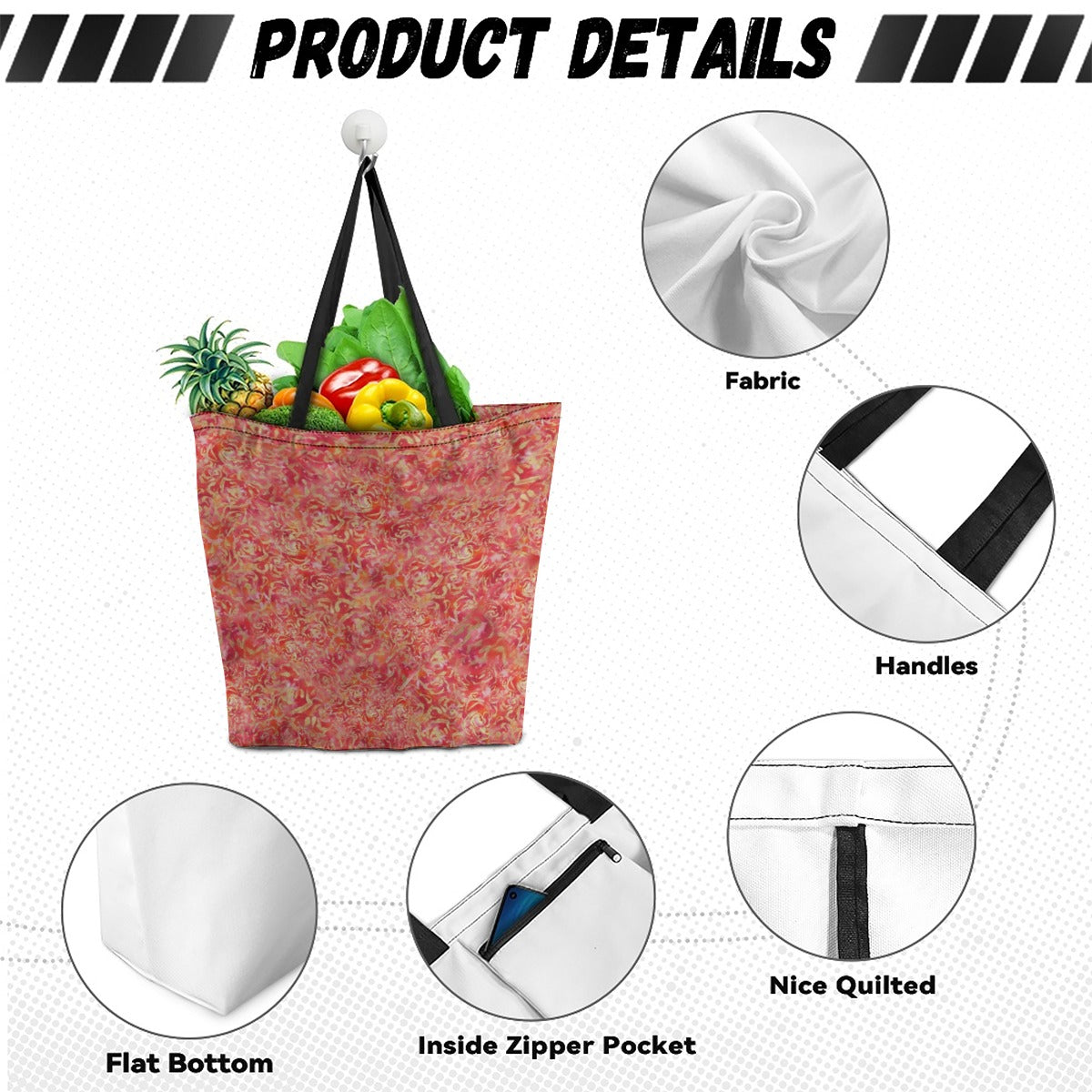 Red Roses Lightweight  Canvas Shopping Bag/Tote