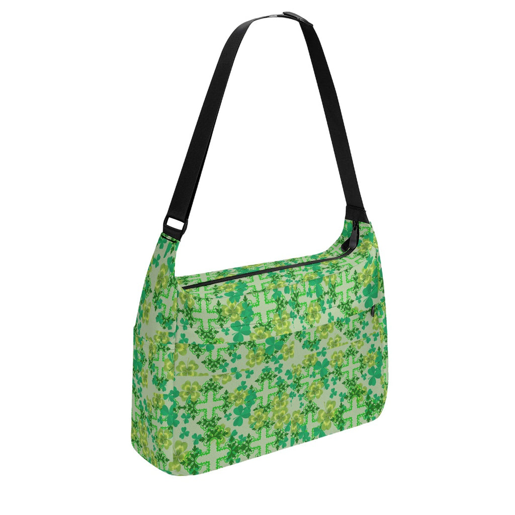 Clover & Celtic Crosses Messenger Bag | Irish Heritage Crossbody Bag - Exclusive to Back Alley