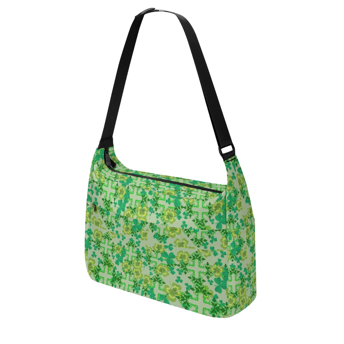 Clover & Celtic Crosses Messenger Bag | Irish Heritage Crossbody Bag - Exclusive to Back Alley