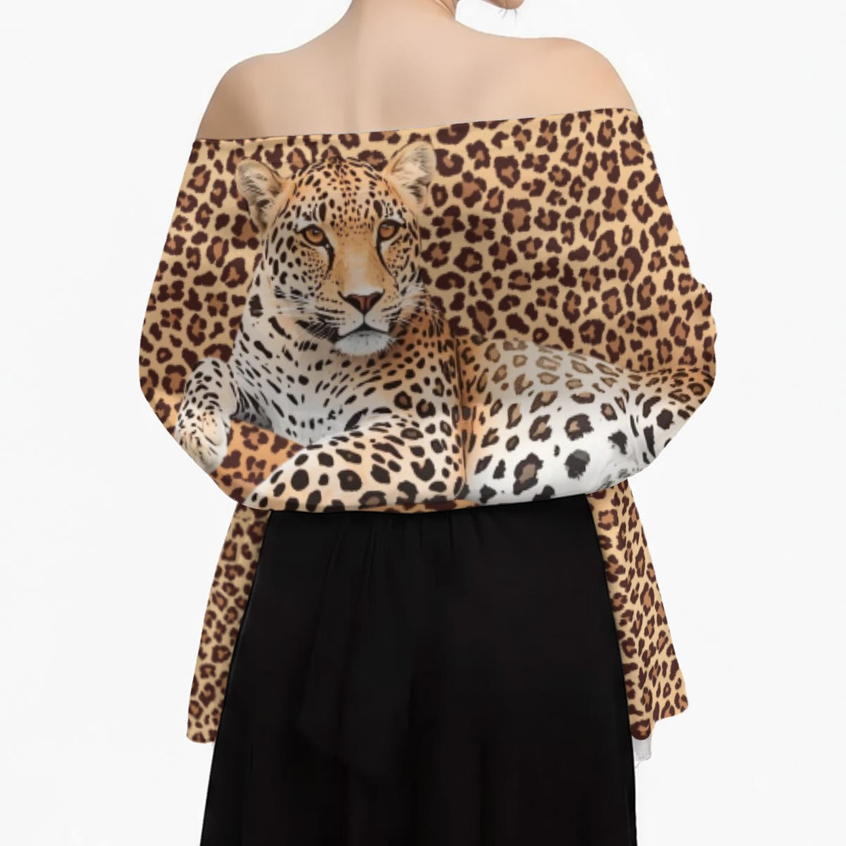 Leopard Lore Up-Close, Long Scarf - Shawl - Exclusive to Back Alley