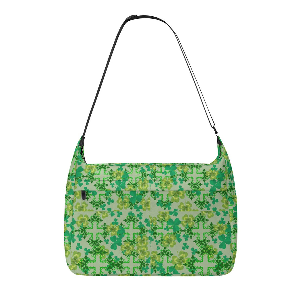 Clover and Crosses Large Messenger Bag