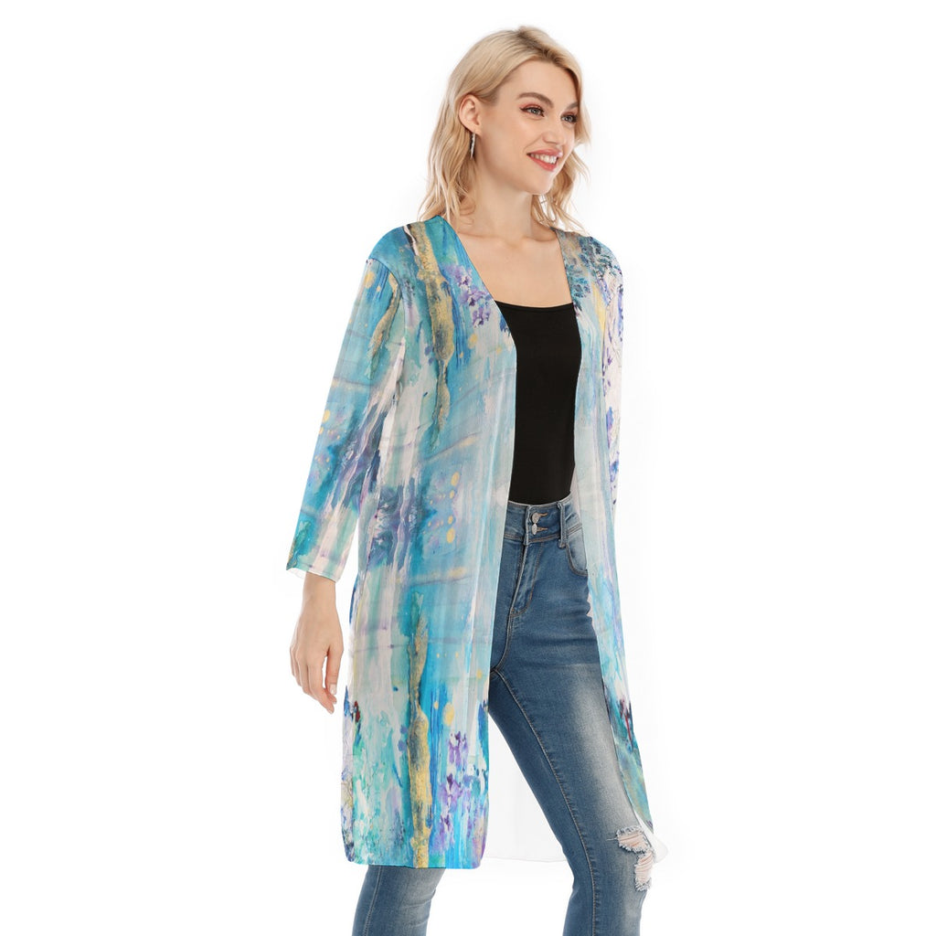 Sea Air — Original Art Sheer Cardigan | A design from Style by Steele, exclusively for Back Alley