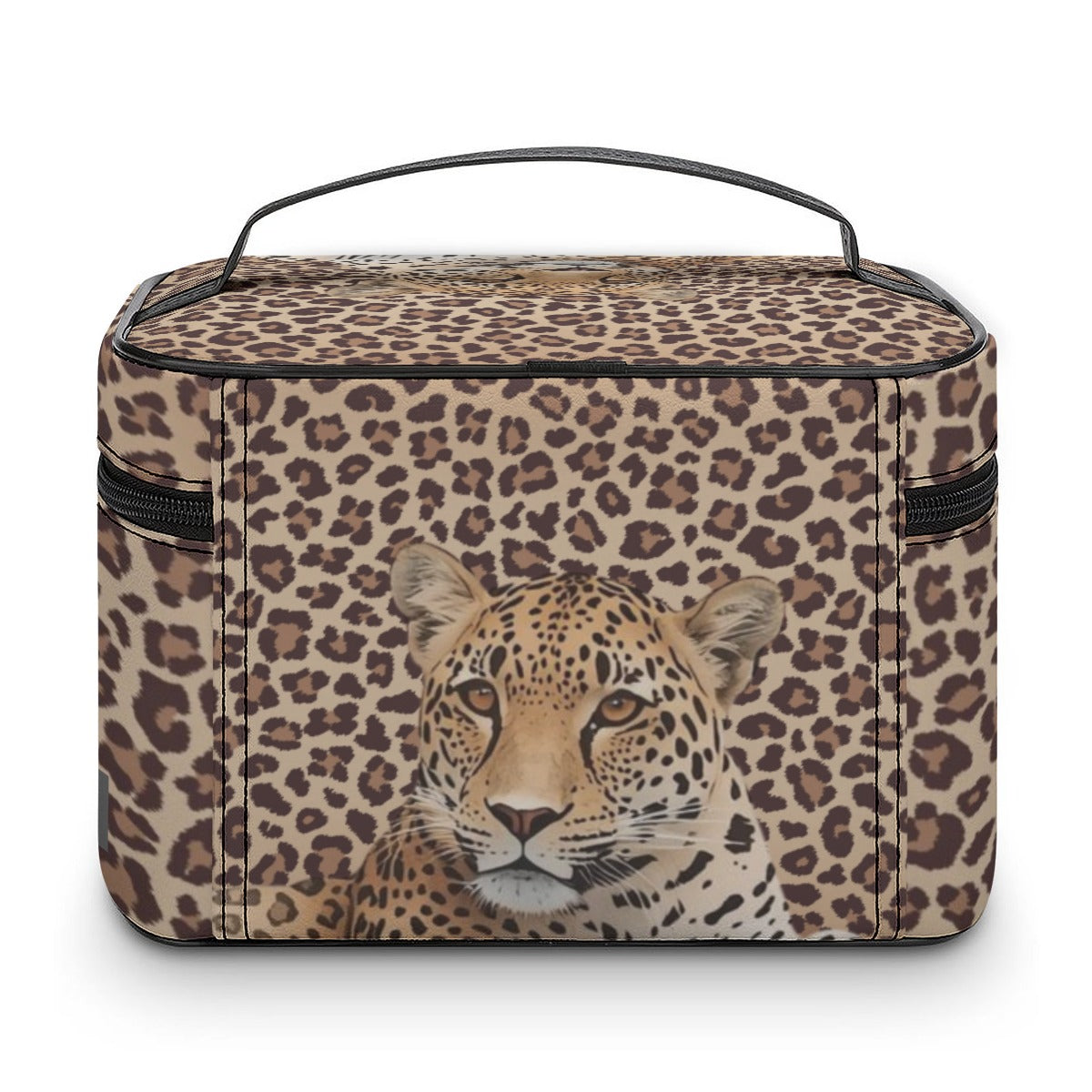 Leopard Lore - Train Case - Cosmetic - Travel Bag - Back Alley Exclusive