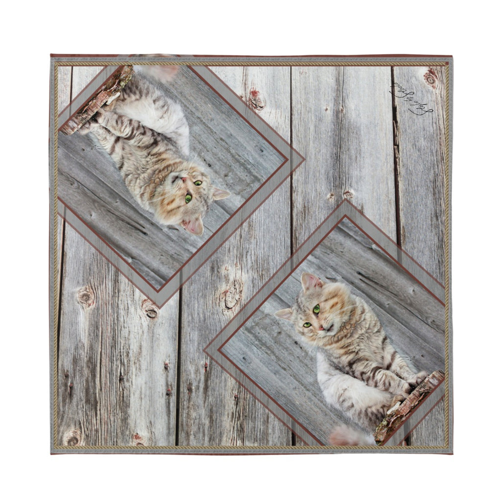 Gray Barn Cat Scarf Medium