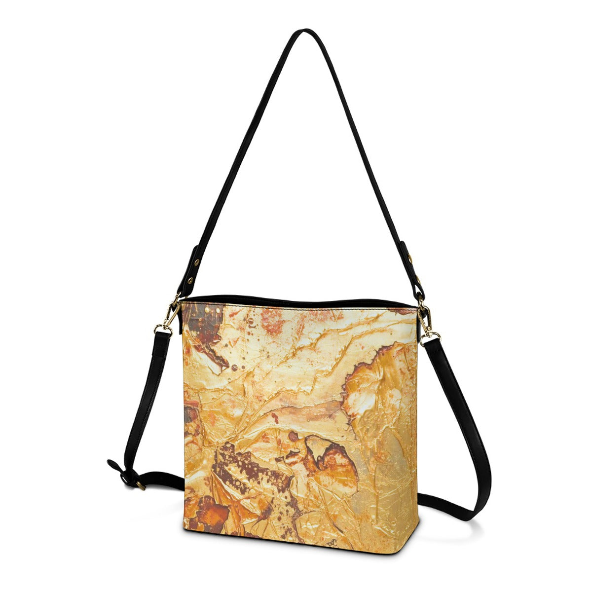 Liquid Gold Lighter Bucket Bag