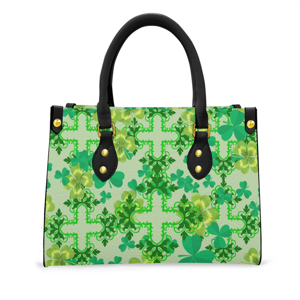 Clover & Celtic Crosses Women's Tote Bag | Irish Heritage Handbag - Exclusive to Back Alley