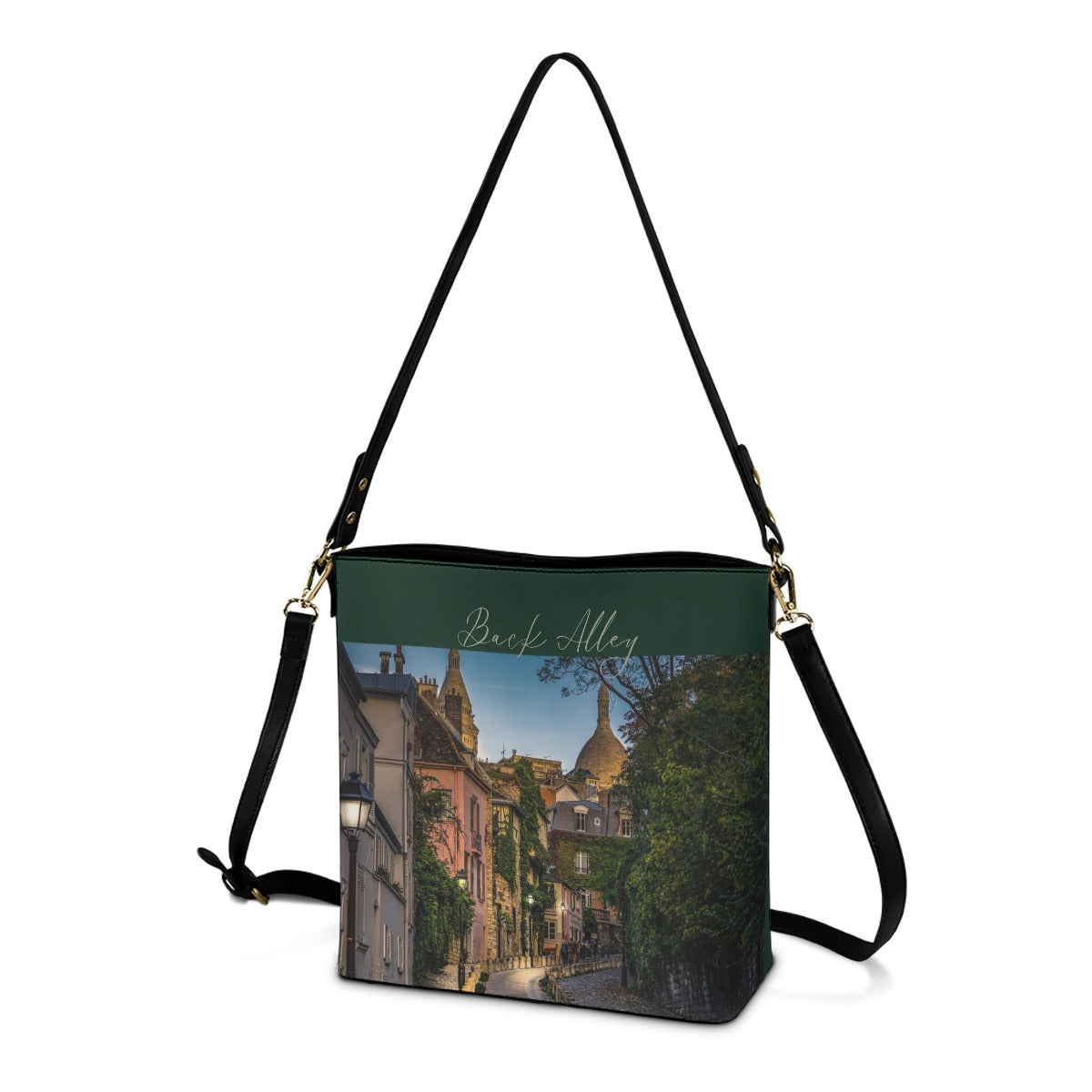 Village Street Back Alley Bucket Bag