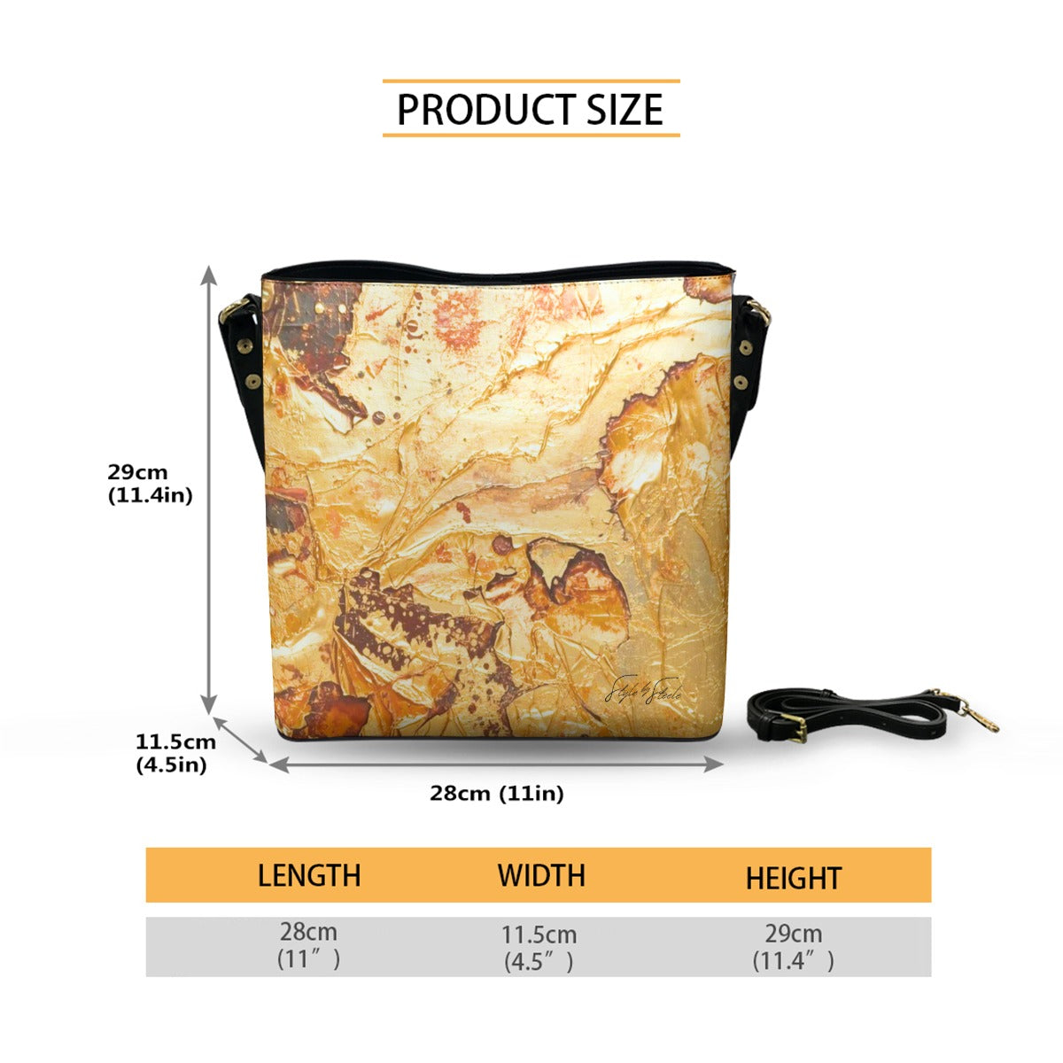 Liquid Gold Bucket Bag