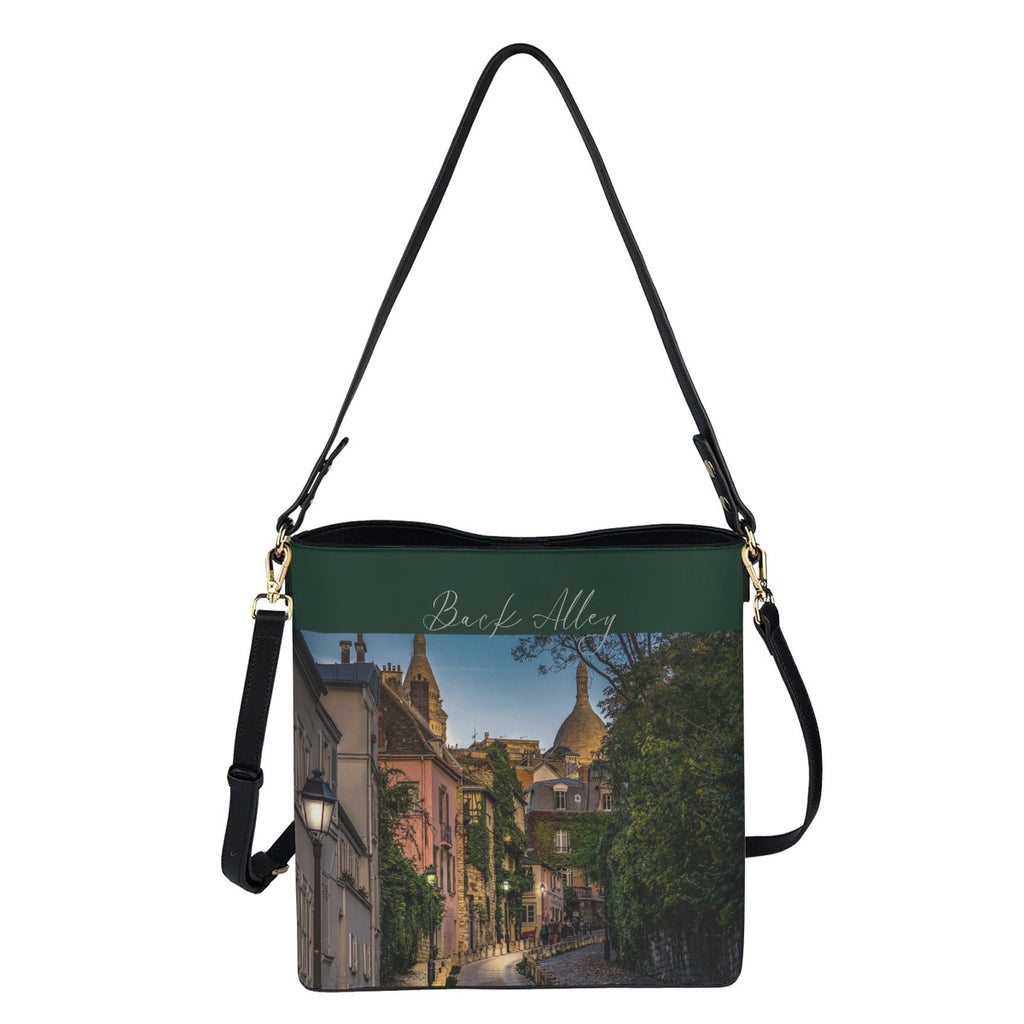 Village Street Back Alley Bucket Bag