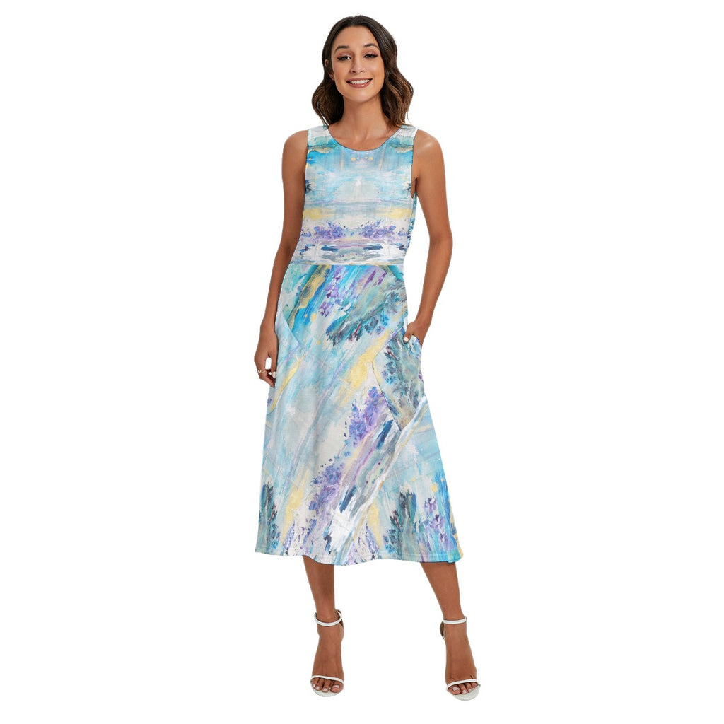 "Sea Air" — Original Art Dress with Pockets | TSteele.art Exclusive