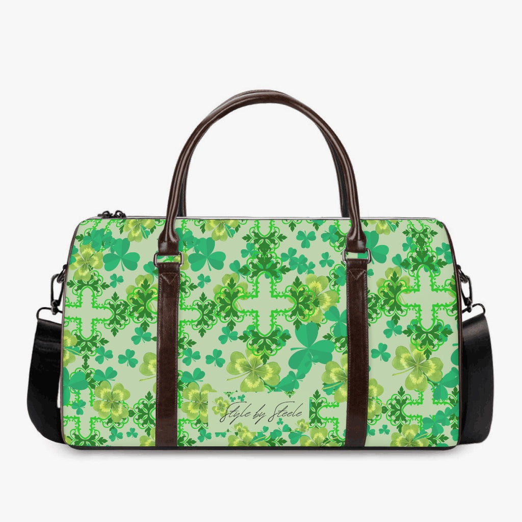 Clover & Celtic Crosses Duffle Bag | Irish Heritage Travel Bag - Exclusive to Back Alley