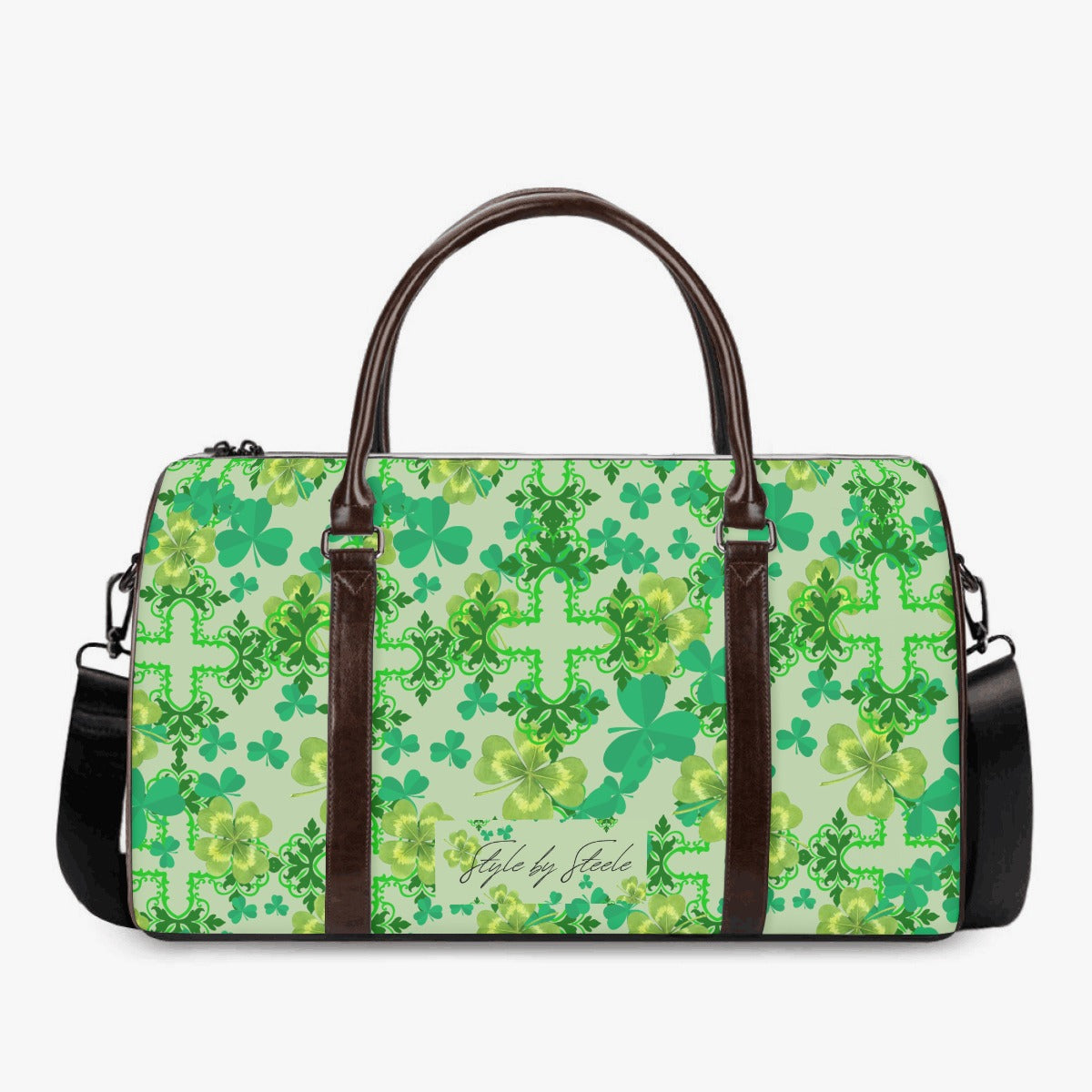 Clover & Celtic Crosses Duffle Bag | Irish Heritage Travel Bag - Exclusive to Back Alley